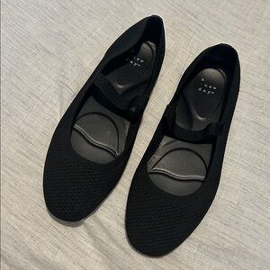 A New Day Women's Elegant Black Mary Jane Flats